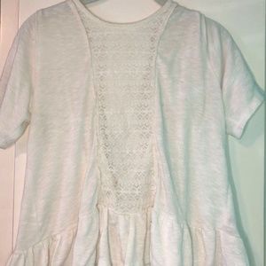 Cream Sherman Girls lacy top